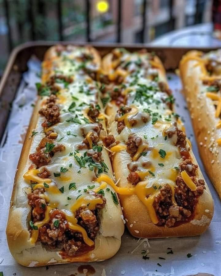 Cheesy Sloppy Joe Subs