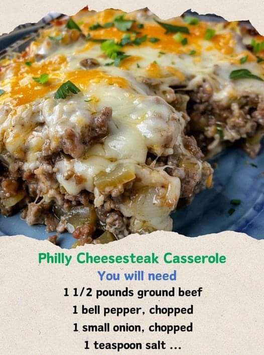 Philly Cheese Steak Casserole