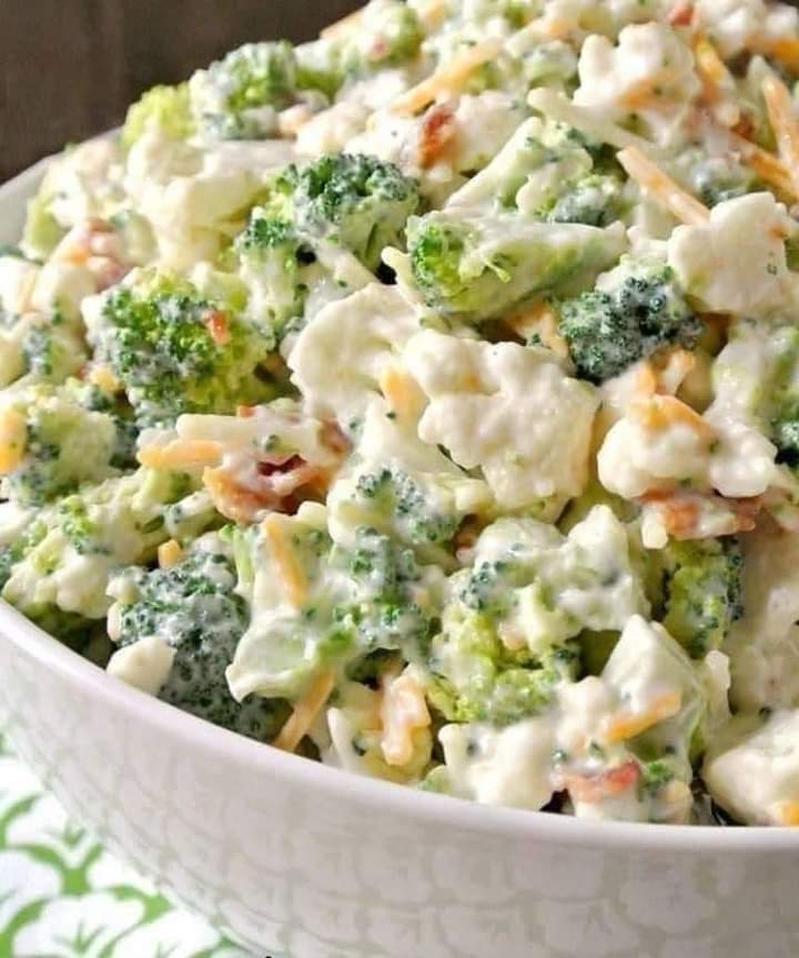 Broccoli Cauliflower Salad